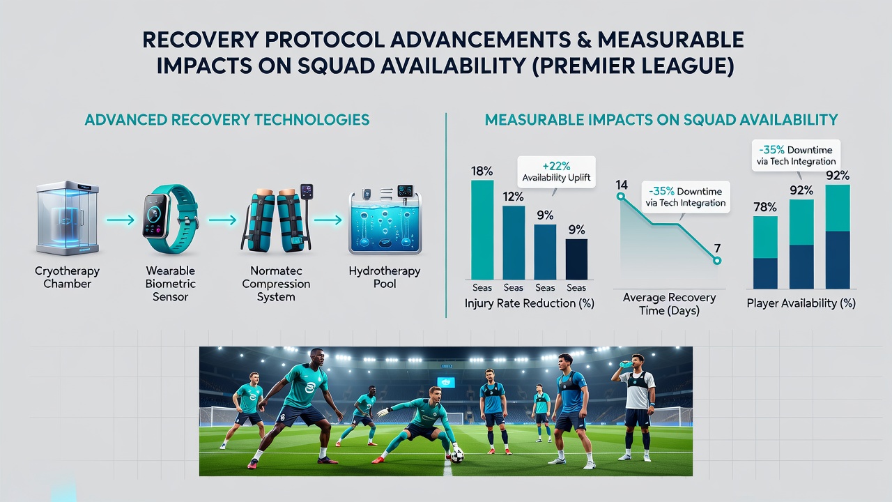 Data visualization showing reduced injury rates and increased player availability in Premier League squads