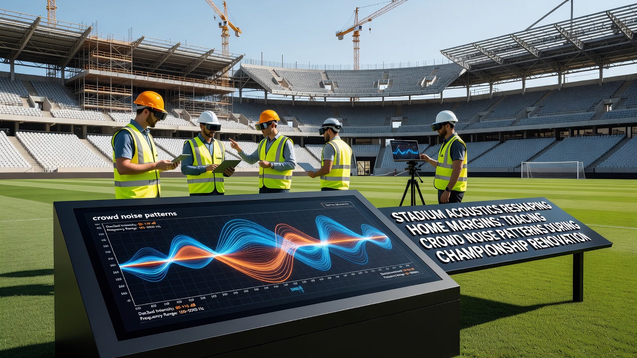 Acoustic mapping visualization of crowd noise distribution in a renovated stadium during cup tie