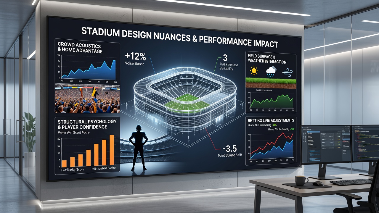 Interior perspective of stadium stands and pitch boundary illustrating how close seating and structural barriers influence player visibility and home crowd dynamics